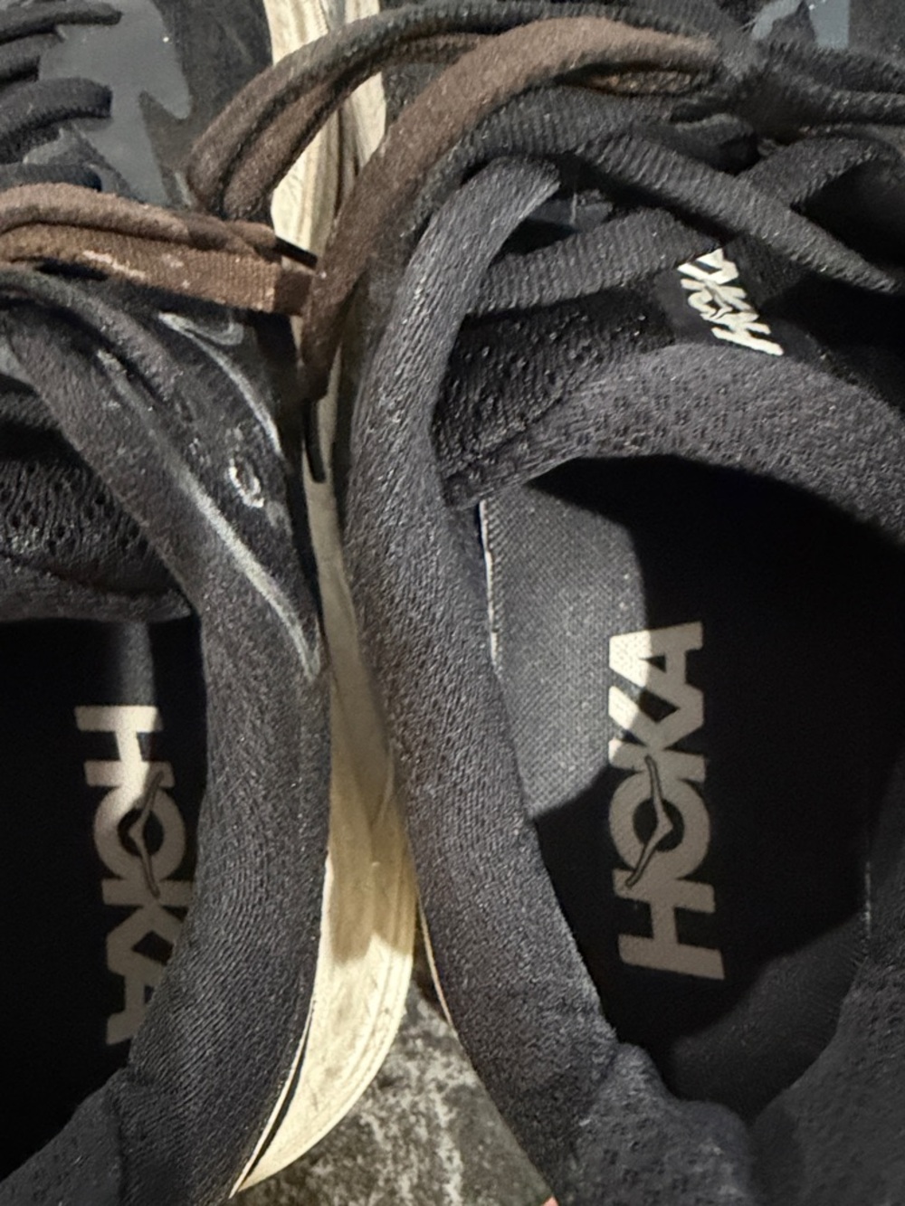 Hoka Men's Black and White Athletic Running Shoes - Picture 3 of 10